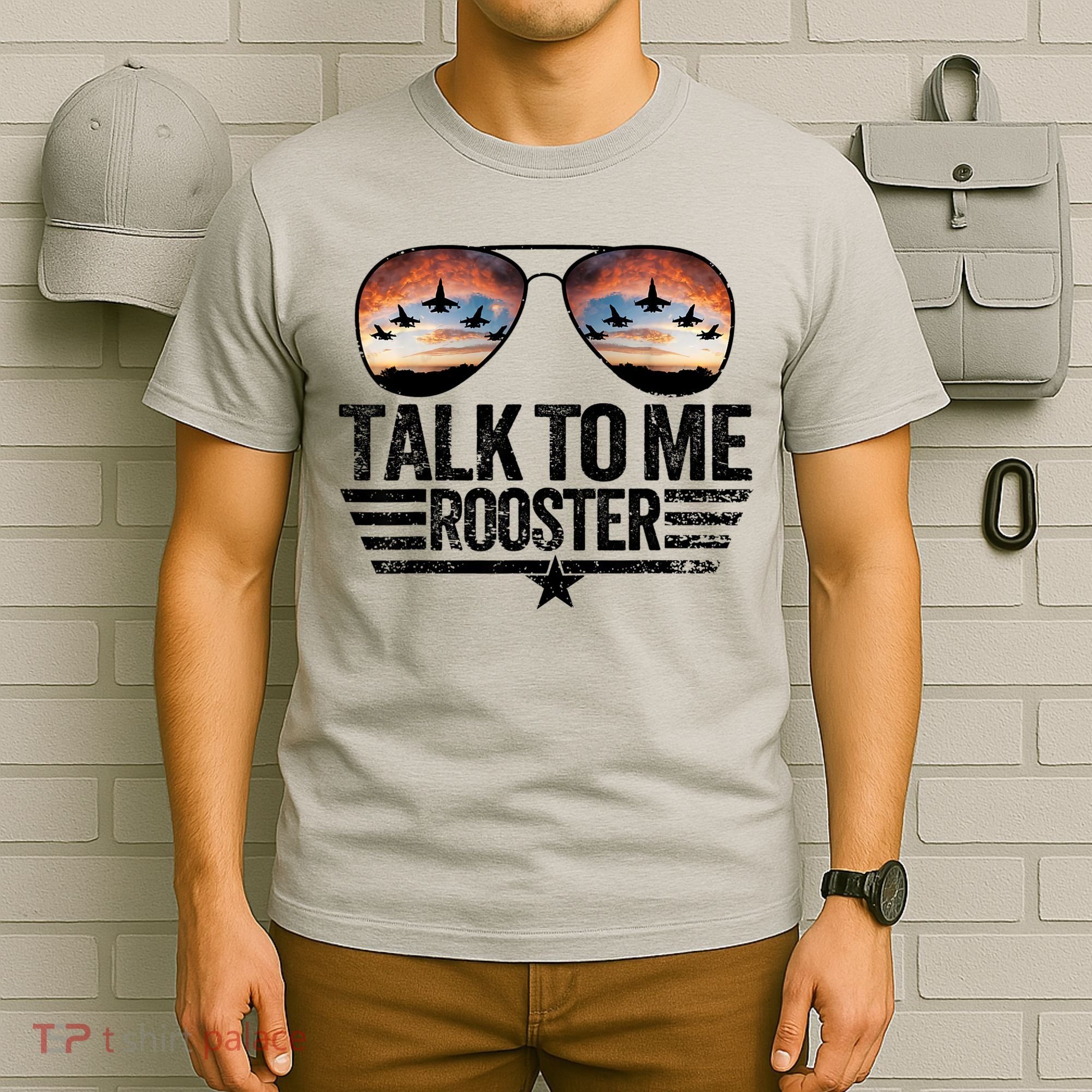 Vintage Talk To Me Rooster Glasses Retro Mens Women T-Shirt