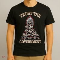 Vintage Trust The Government Skull Native American T-Shirt thumb 3