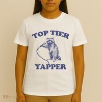 Vintage Top Tier Yapper Meme Retro Cartoon T-Shirt thumb 4