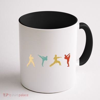 Vintage Taekwondo Tae Kwon Do Fighter Coffee Mug back