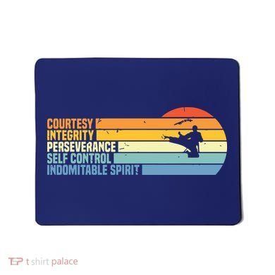Vintage Taekwondo Tenets Martial Arts Graphic Tee Mousepad