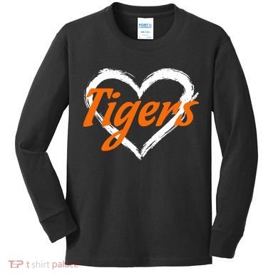 Vintage Tigers Throwback Retro Kids Long Sleeve Shirt