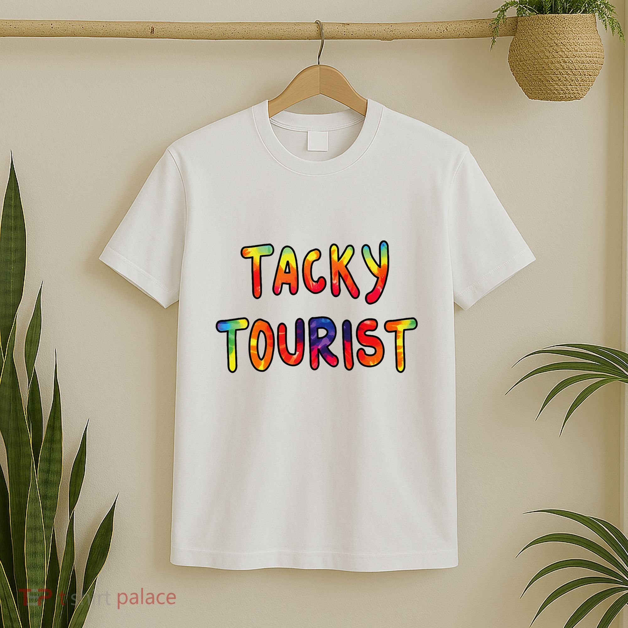 Vacation Tacky Tourist Costume Tie Dye Tacky Traveler Day T-Shirt