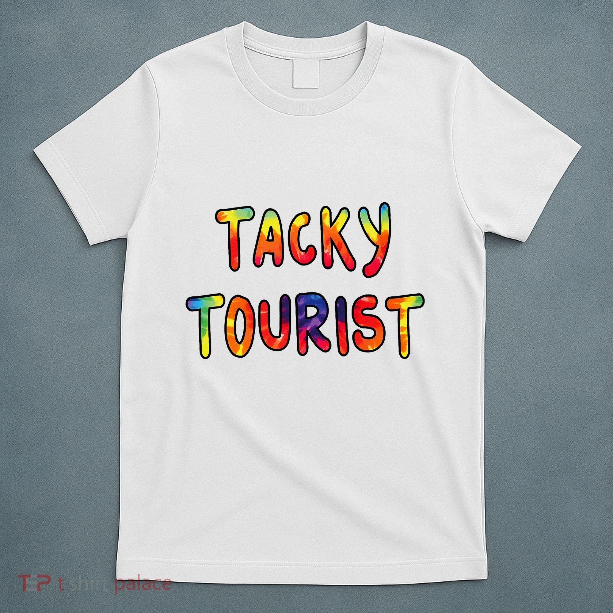 Vacation Tacky Tourist Costume Tie Dye Tacky Traveler Day T-Shirt