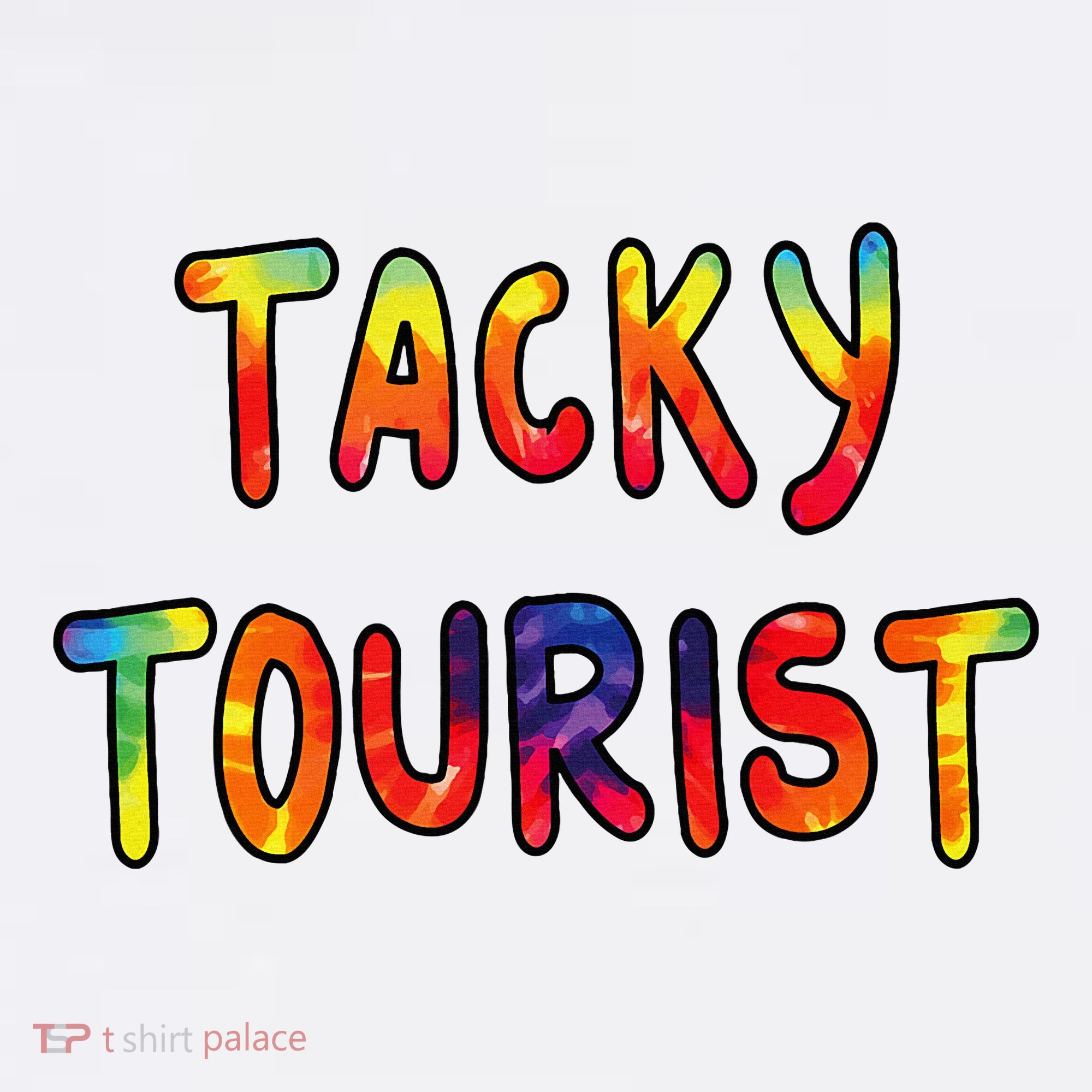 Vacation Tacky Tourist Costume Tie Dye Tacky Traveler Day T-Shirt