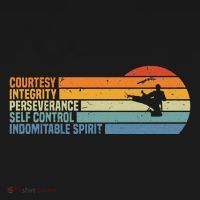 Vintage Taekwondo Tenets Martial Arts Graphic T-Shirt thumb 7