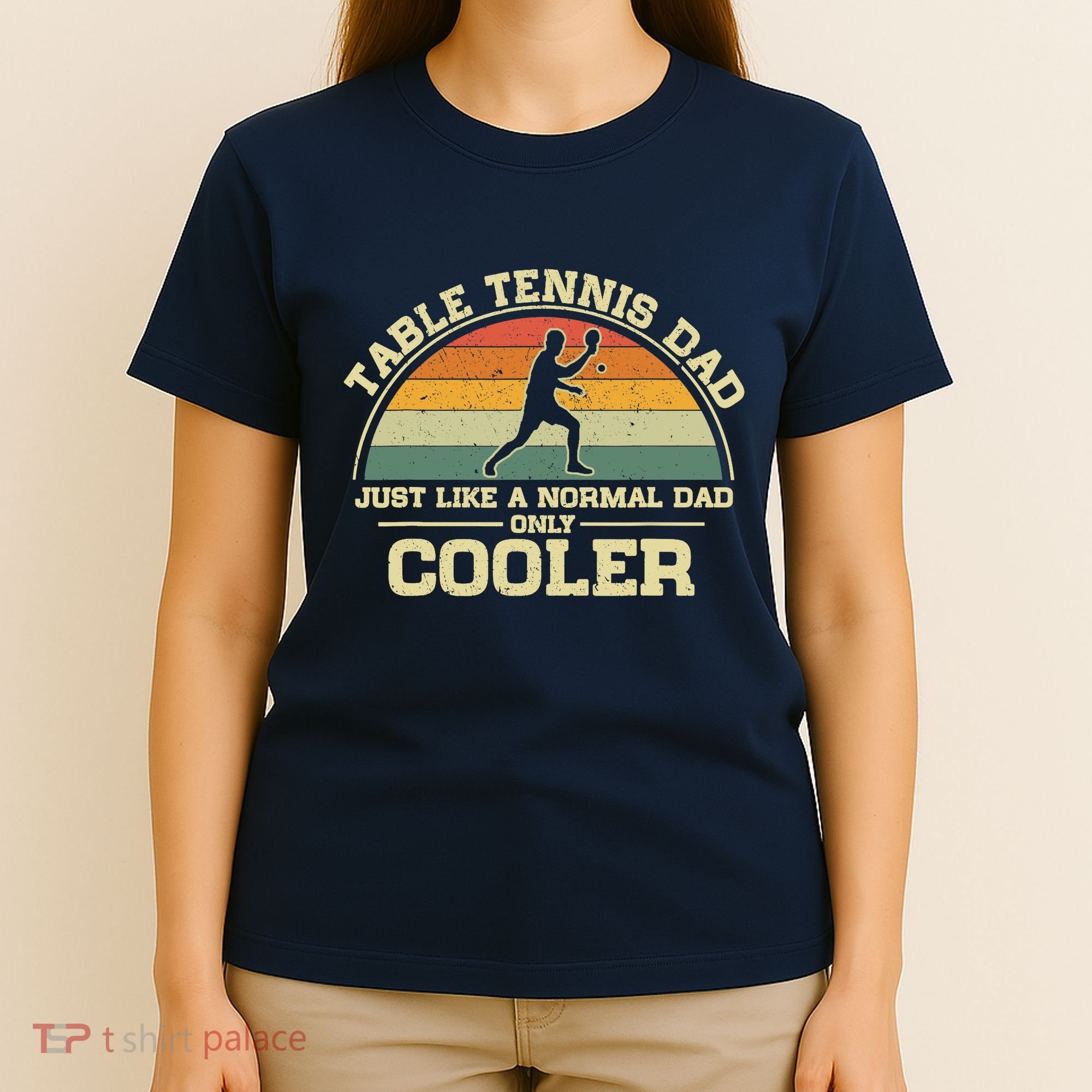 Vintage Table Tennis Dad Just Like A Normal Dad Only Cooler T-Shirt