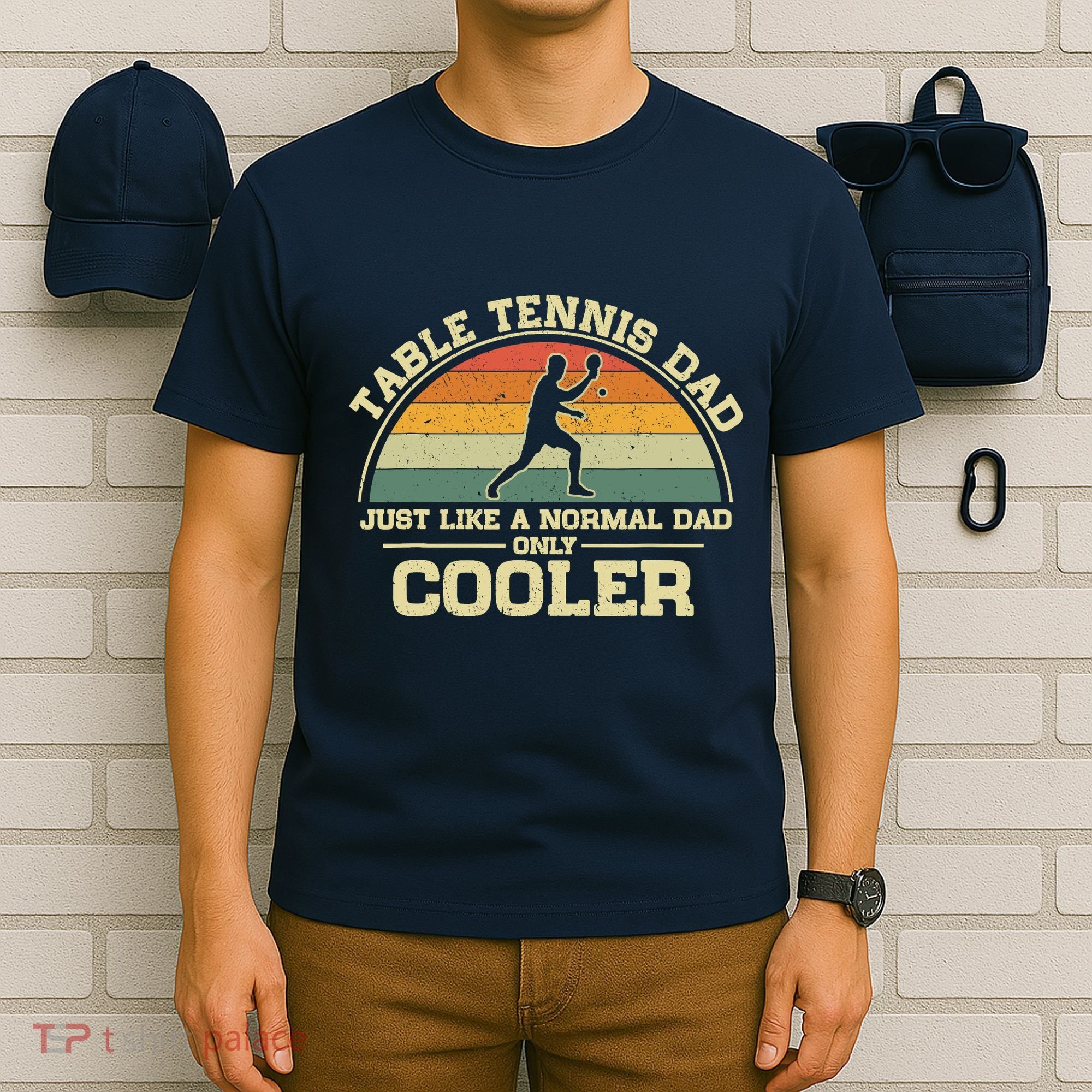Vintage Table Tennis Dad Just Like A Normal Dad Only Cooler T-Shirt