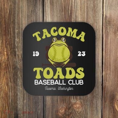 Vintage Tacoma Toads Retro Minor League Baseball Team Coaster