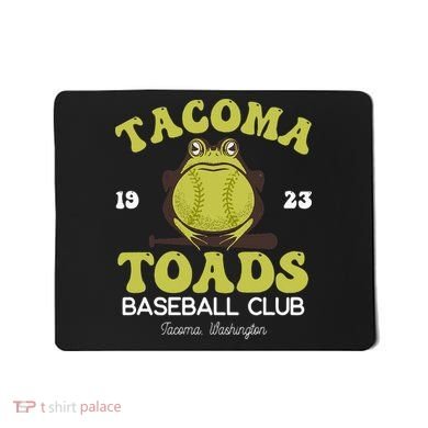 Vintage Tacoma Toads Retro Minor League Baseball Team Mousepad