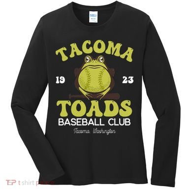Vintage Tacoma Toads Retro Minor League Baseball Team Women's Long Sleeve Shirt