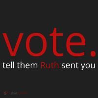 Vote Tell Them Ruth Sent You Funny Women's Sweatshirt thumb 2