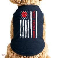 Vet Tech Veterinary Technician American Flag Paw Print Gift Doggie Tank thumb 0