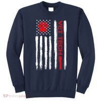 Vet Tech Veterinary Technician American Flag Paw Print Gift Sweatshirt thumb 0