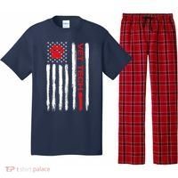 Vet Tech Veterinary Technician American Flag Paw Print Gift Pajama Set thumb 0