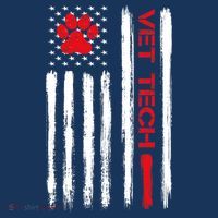 Vet Tech Veterinary Technician American Flag Paw Print Gift Women's Hoodie thumb 2