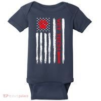 Vet Tech Veterinary Technician American Flag Paw Print Gift Baby Bodysuit thumb 0