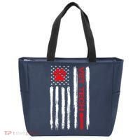 Vet Tech Veterinary Technician American Flag Paw Print Gift Tote Bag thumb 0