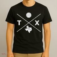 Vintage Texas Volleyball Player Coach Distressed T-Shirt thumb 3