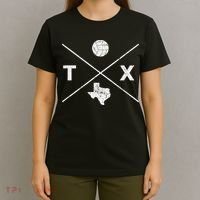 Vintage Texas Volleyball Player Coach Distressed T-Shirt thumb 4