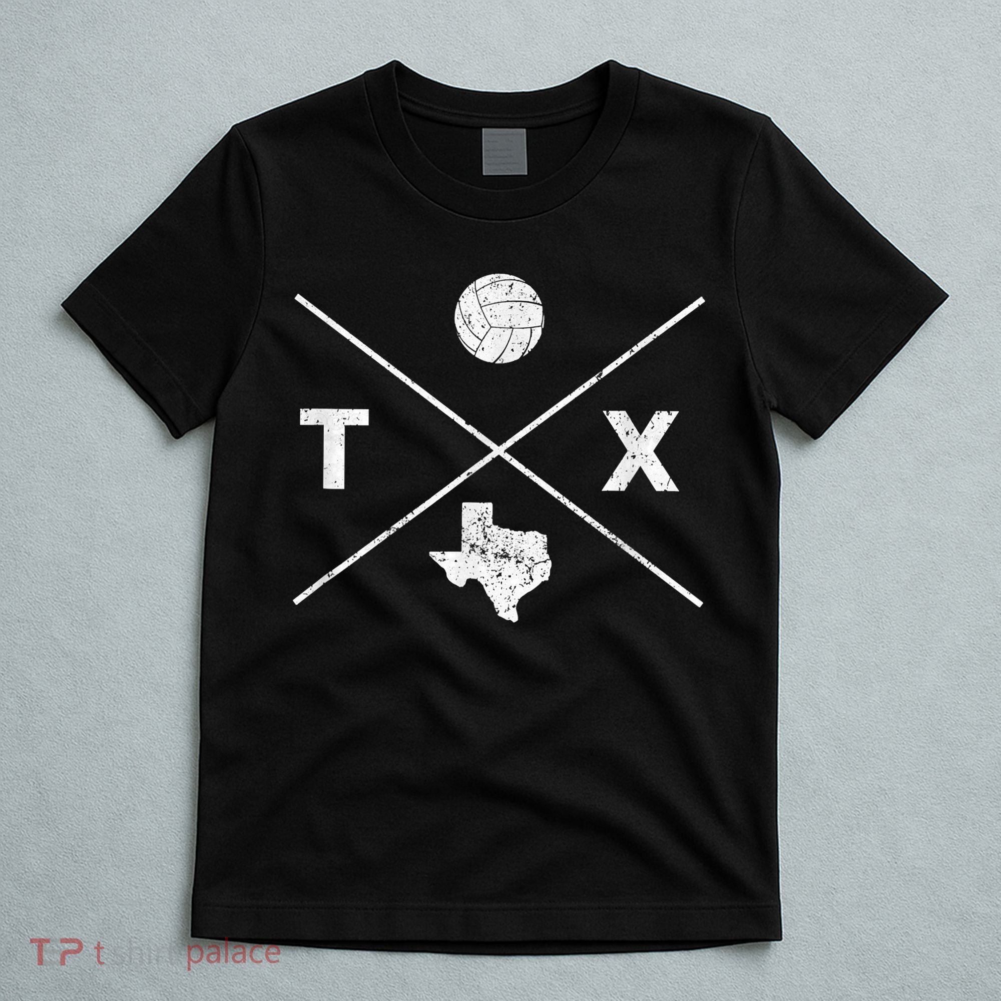 Vintage Texas Volleyball Player Coach Distressed T-Shirt