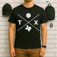 Vintage Texas Volleyball Player Coach Distressed T-Shirt thumb 6