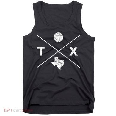 Vintage Texas Volleyball Player Coach Distressed Tank Top