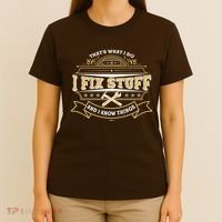 Vintage Thats What I Do I Fix Stuff And I Know Things T-Shirt thumb 4