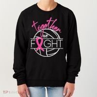 Volleyball Together We Fight Breast Cancer Awareness Women's Sweatshirt thumb 0