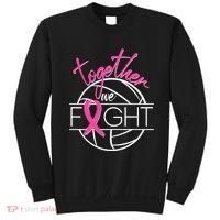 Volleyball Together We Fight Breast Cancer Awareness Sweatshirt thumb 0