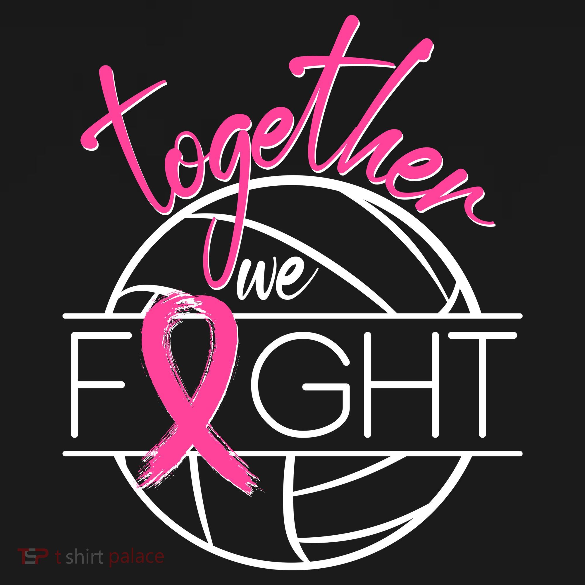 Volleyball Together We Fight Breast Cancer Awareness Sweatshirt