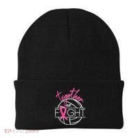 Volleyball Together We Fight Breast Cancer Awareness Beanie thumb 0