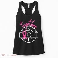 Volleyball Together We Fight Breast Cancer Awareness Women's Tank Top thumb 0