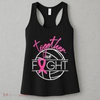 Volleyball Together We Fight Breast Cancer Awareness Women's Tank Top thumb 3