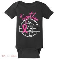 Volleyball Together We Fight Breast Cancer Awareness Baby Bodysuit thumb 0