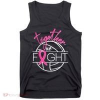 Volleyball Together We Fight Breast Cancer Awareness Tank Top thumb 0