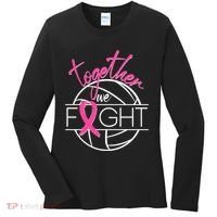 Volleyball Together We Fight Breast Cancer Awareness Women's Long Sleeve Shirt thumb 0