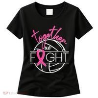 Volleyball Together We Fight Breast Cancer Awareness Women's T-Shirt thumb 0
