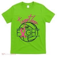 Volleyball Together We Fight Breast Cancer Awareness T-Shirt thumb 0