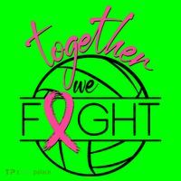 Volleyball Together We Fight Breast Cancer Awareness Mousepad thumb 1