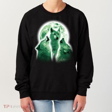 Vintage Three Wolves Moon Design Women's Sweatshirt