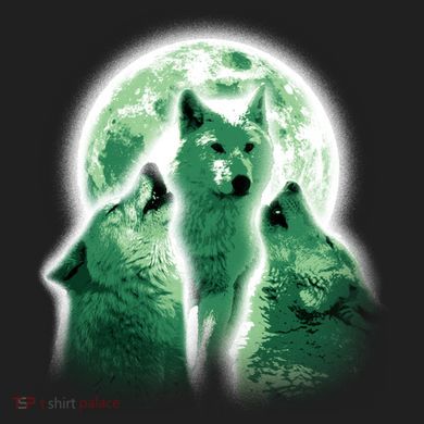 Vintage Three Wolves Moon Design District V.I.T. Heavyweight Hoodie