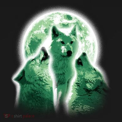 Vintage Three Wolves Moon Design Sustainable Knit Beanie