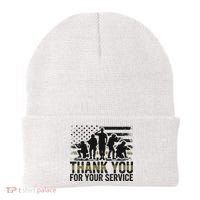 Veteran Thank You For Your Service Veterans Day Appreciation Meaningful Gift Beanie thumb 0