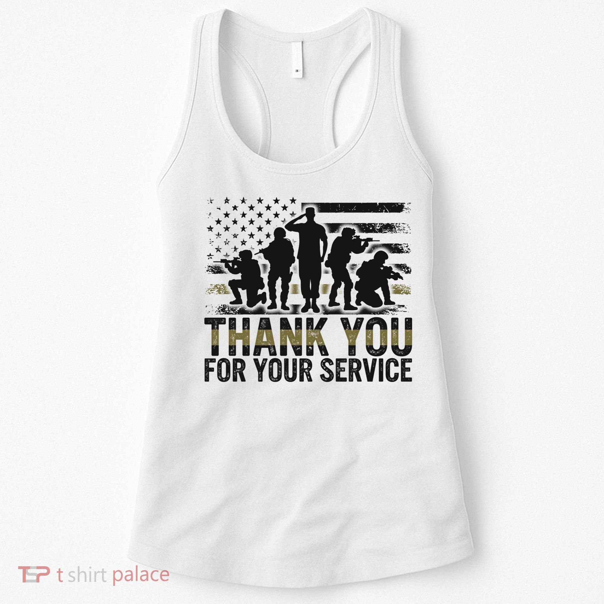 Veteran Thank You For Your Service Veterans Day Appreciation Meaningful Gift Women's Tank Top