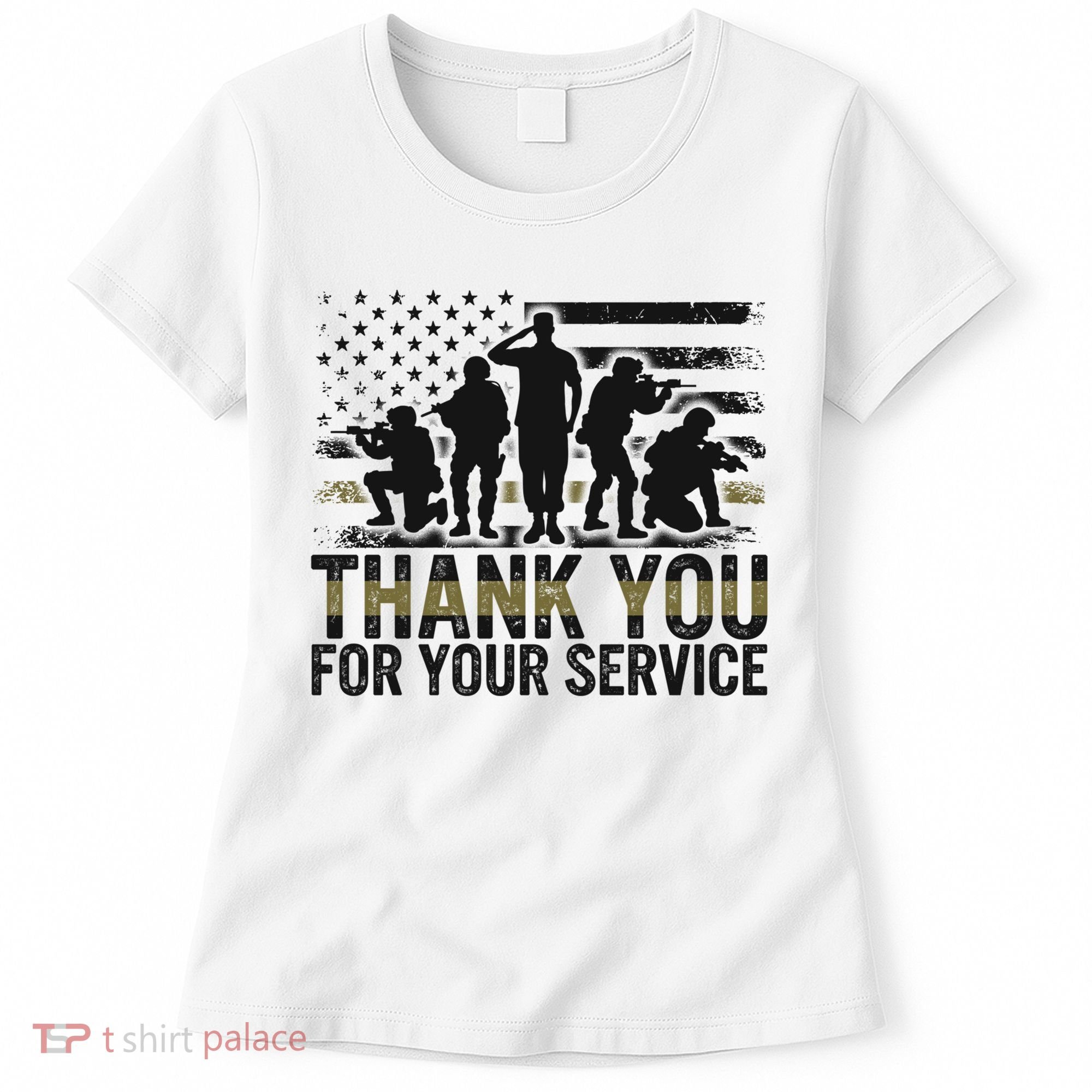 Veteran Thank You For Your Service Veterans Day Appreciation Meaningful Gift Women's T-Shirt
