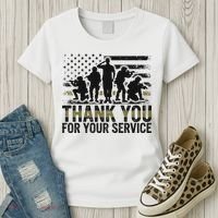 Veteran Thank You For Your Service Veterans Day Appreciation Meaningful Gift Women's T-Shirt thumb 3