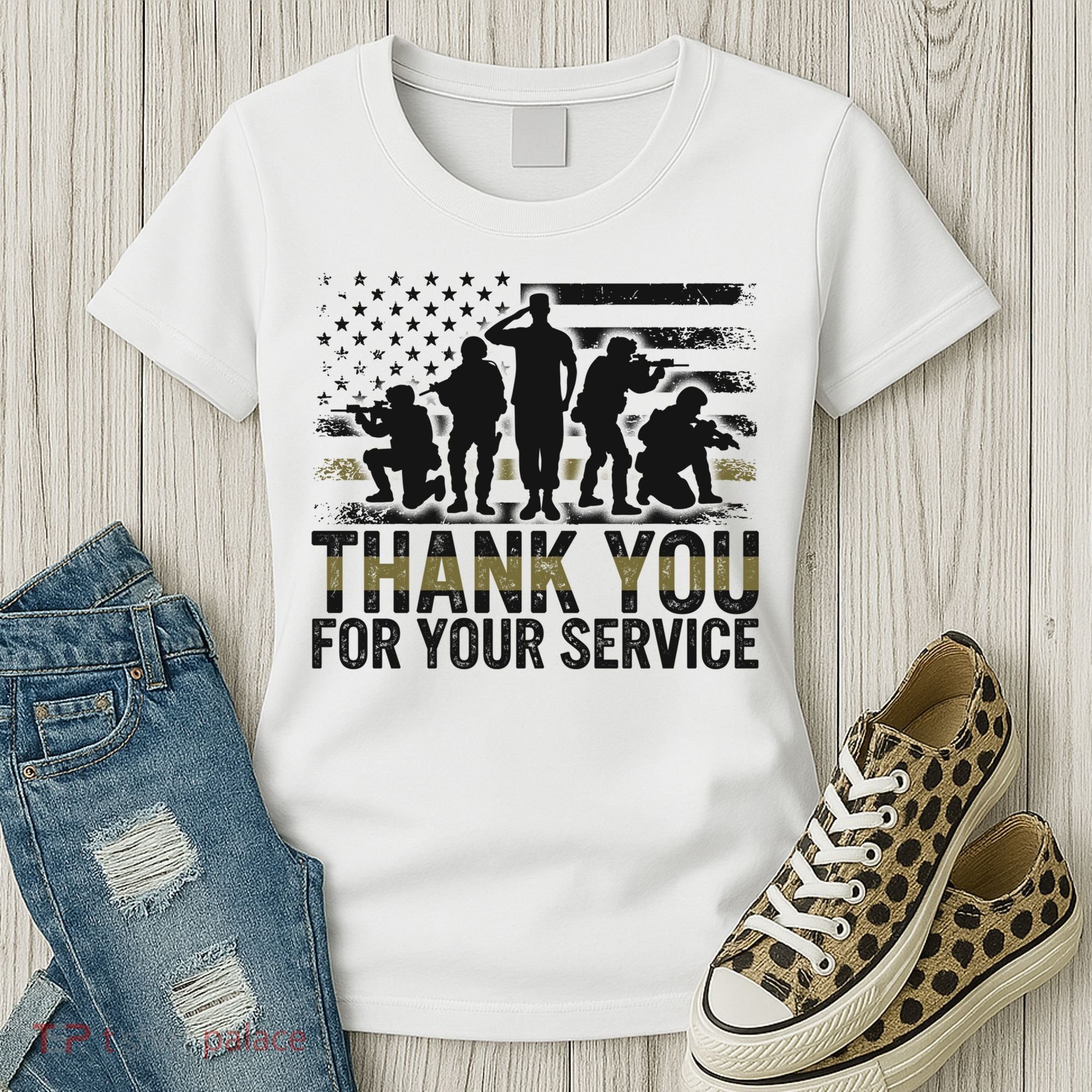 Veteran Thank You For Your Service Veterans Day Appreciation Meaningful Gift Women's T-Shirt