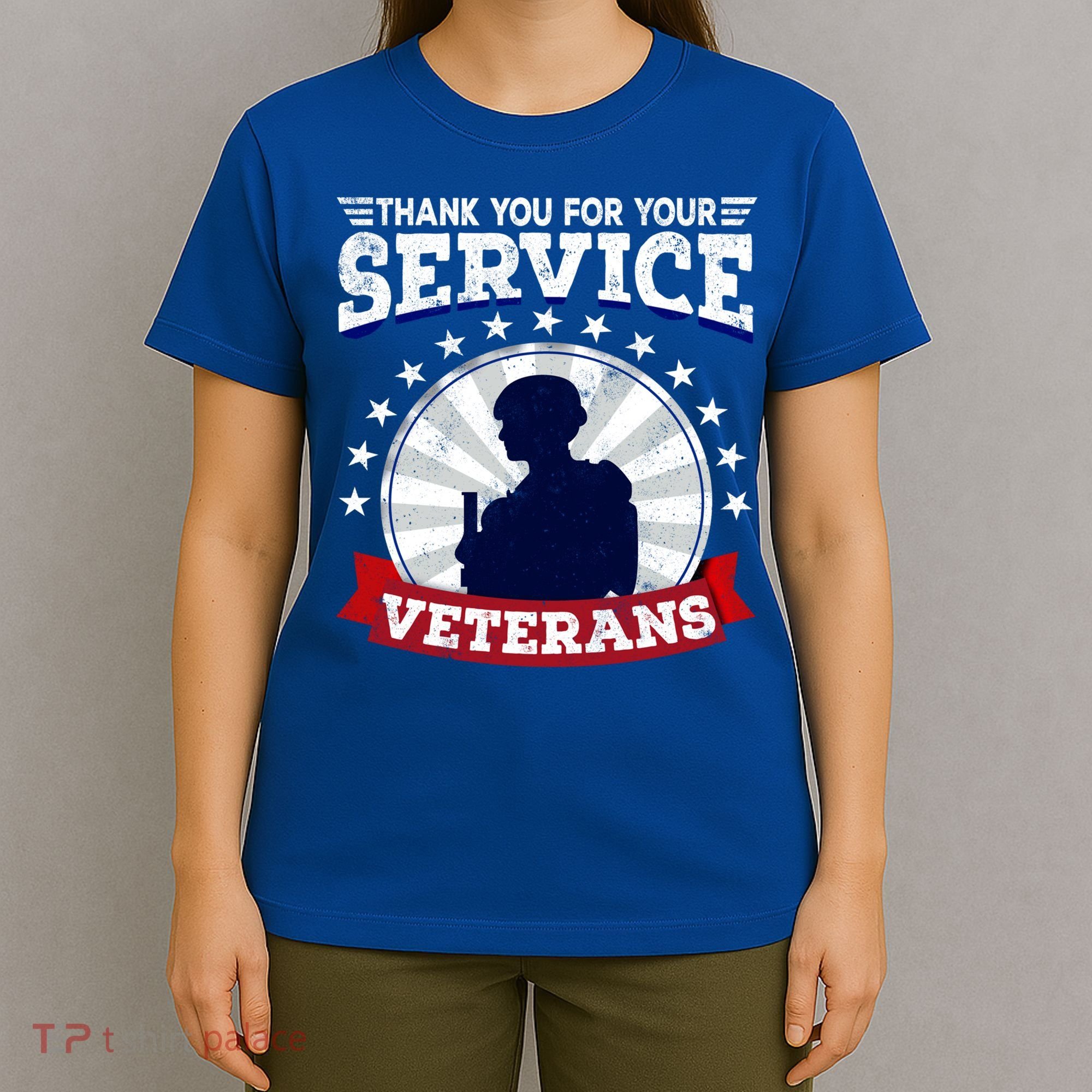 Vintage Thank You For Your Service Veterans Gift T-Shirt