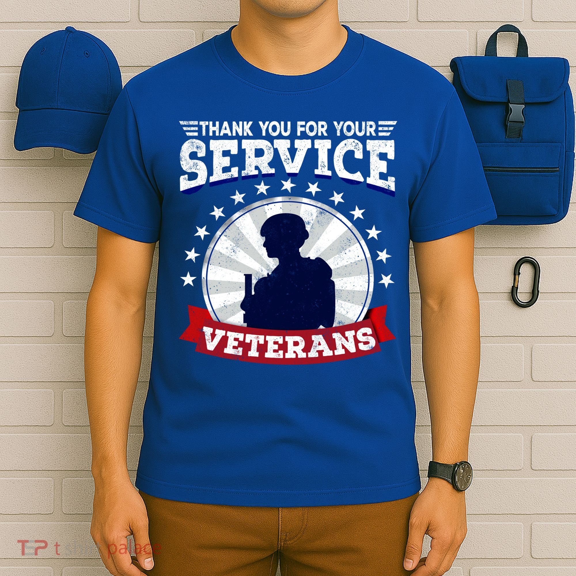Vintage Thank You For Your Service Veterans Gift T-Shirt